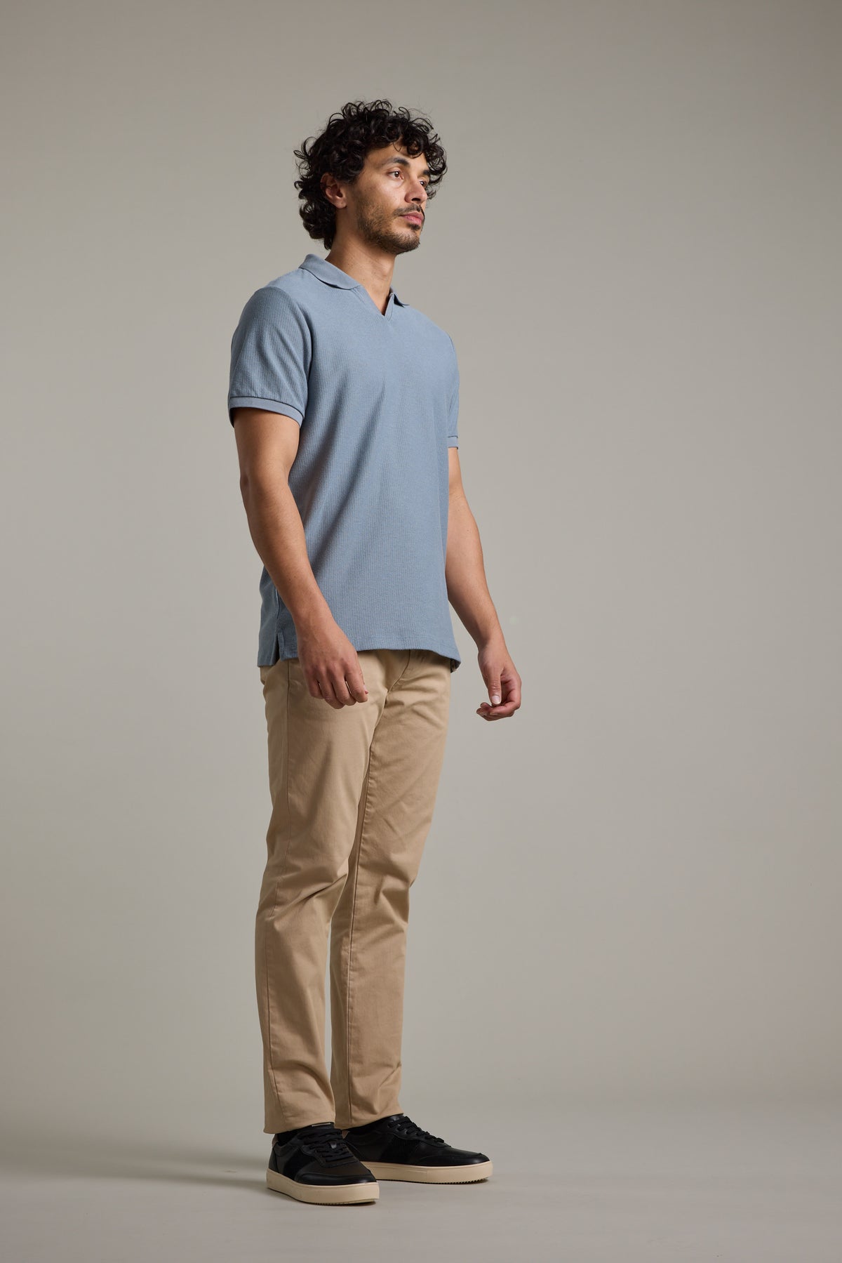 Barkers Winfield Textured Polo in steel, additional view