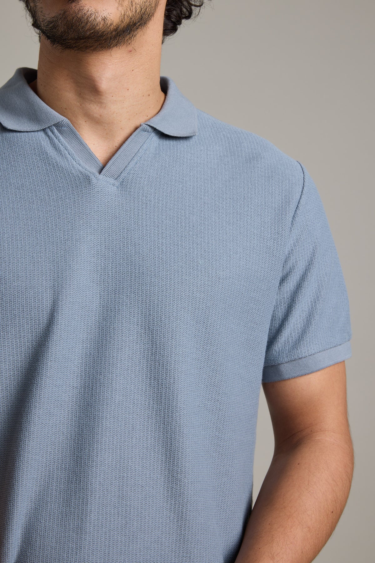 Barkers Winfield Textured Polo in steel, alternate view