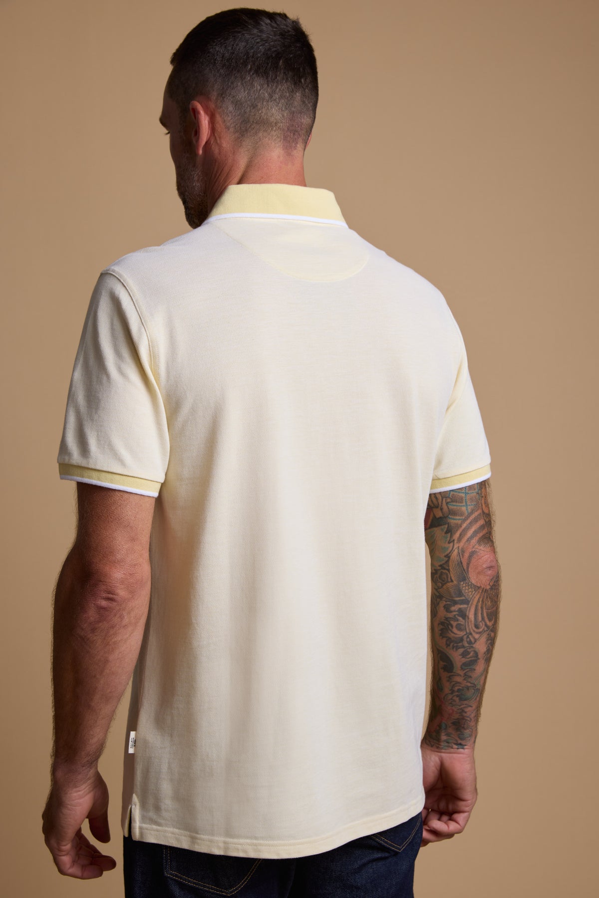 Barkers Birdie Pique Polo in yellow, cotton, additional view