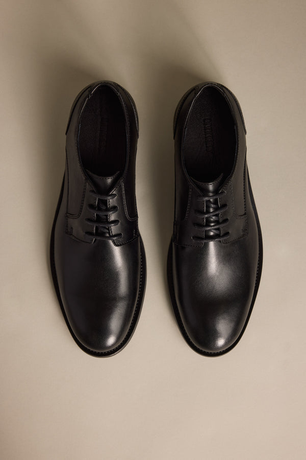 Clayton Dress Shoe by Barkers for men, premium leather, top view on a neutral background.