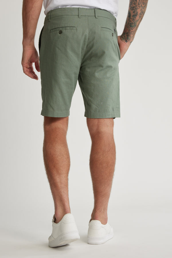 Barkers Marmont Linen Walk Short in green, additional view