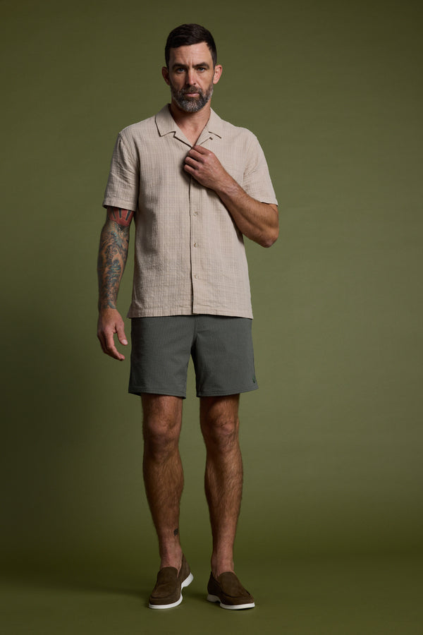 Barkers Monty Cotton Cuban Shirt in natural, additional view