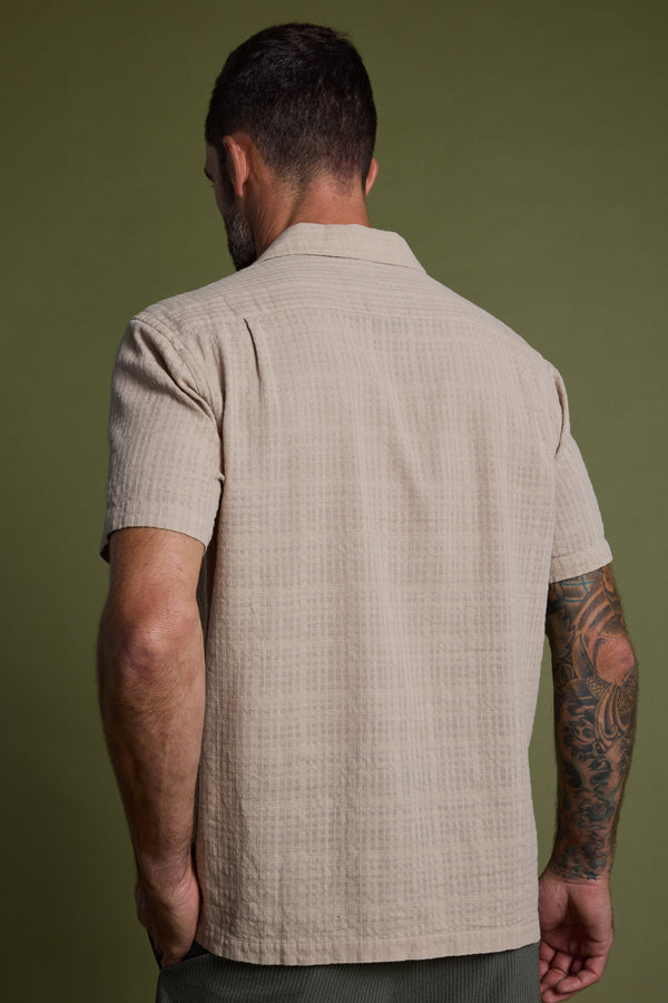 Barkers Monty Cotton Cuban Shirt in natural, additional view