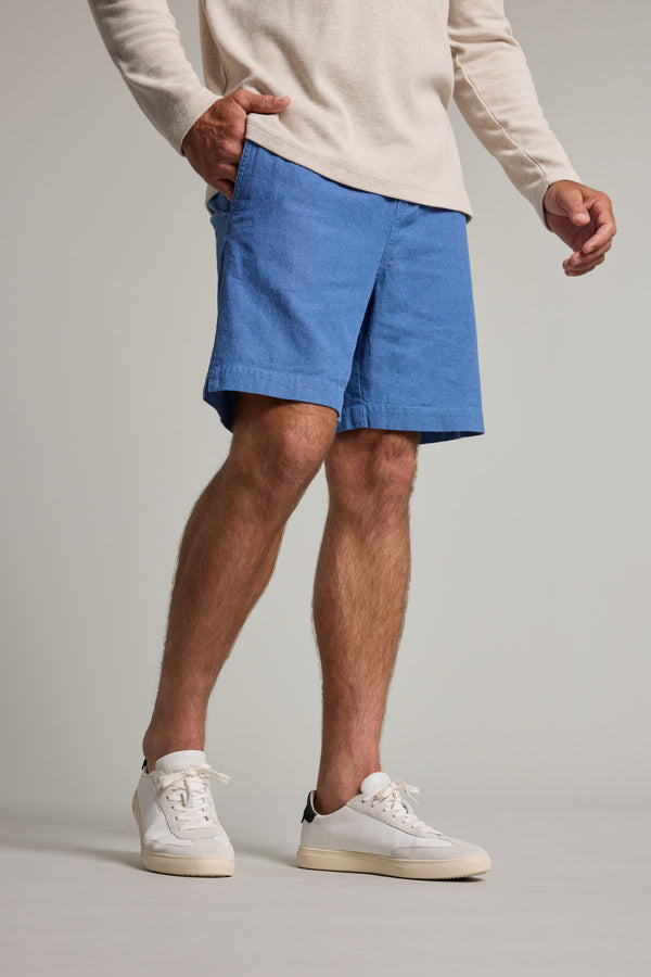 Barkers Barclay Linen Weekend Short in blue