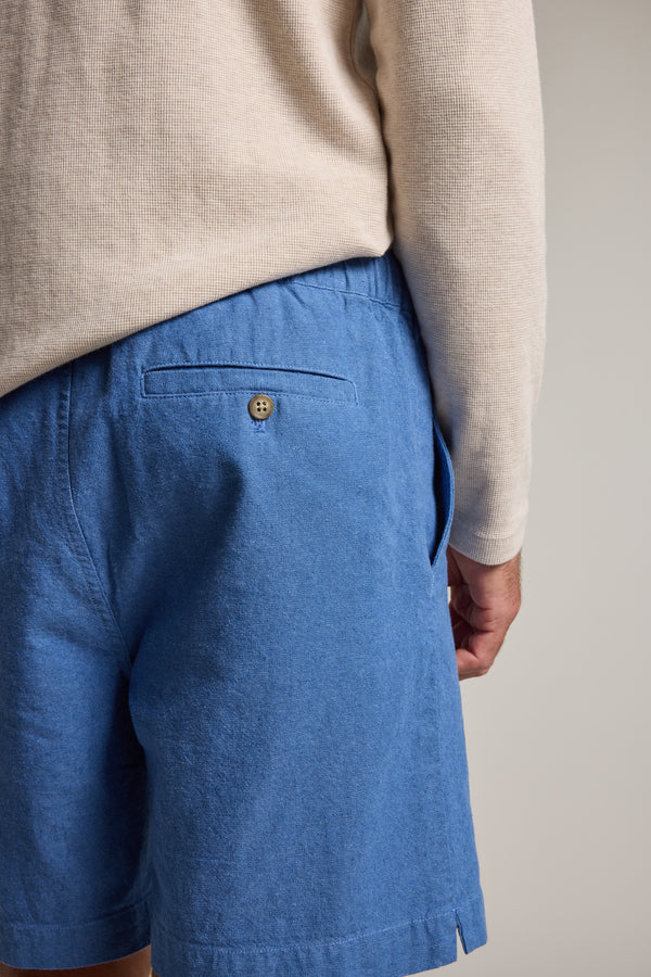 Barkers Barclay Linen Weekend Short in blue, additional view