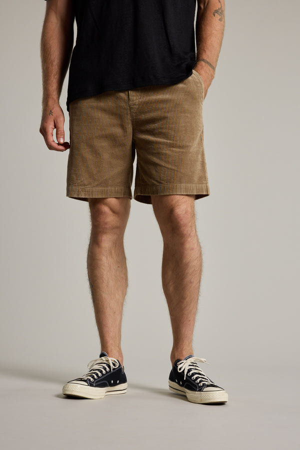 Barkers Lennox Cord Weekend Short in taupe, additional view