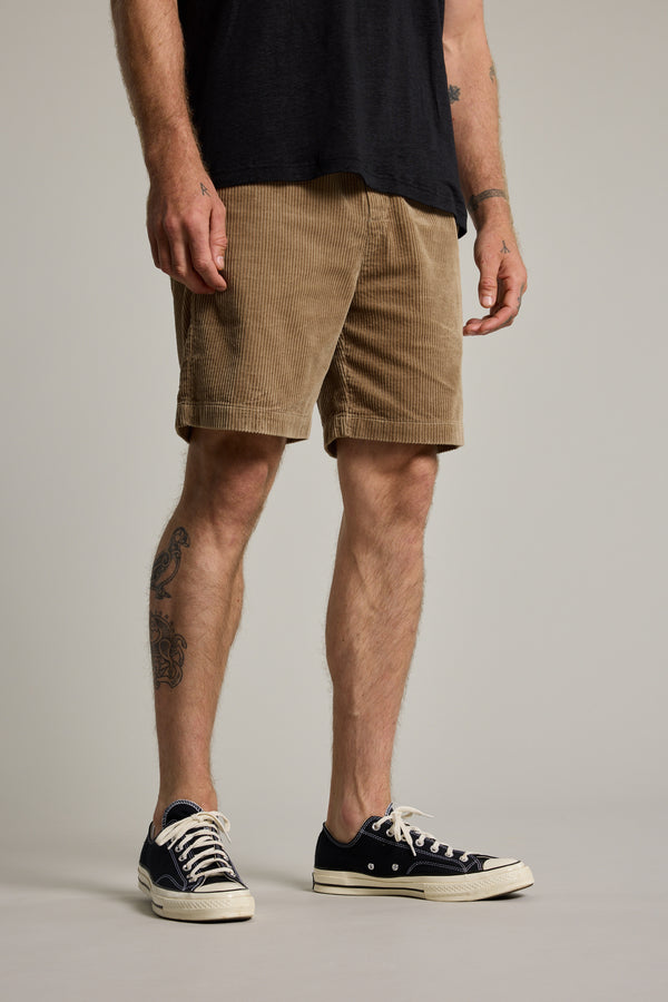 Barkers Lennox Cord Weekend Short in taupe, alternate view