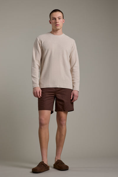 Barkers Jasper Linen Weekend Short in brown, relaxed fit