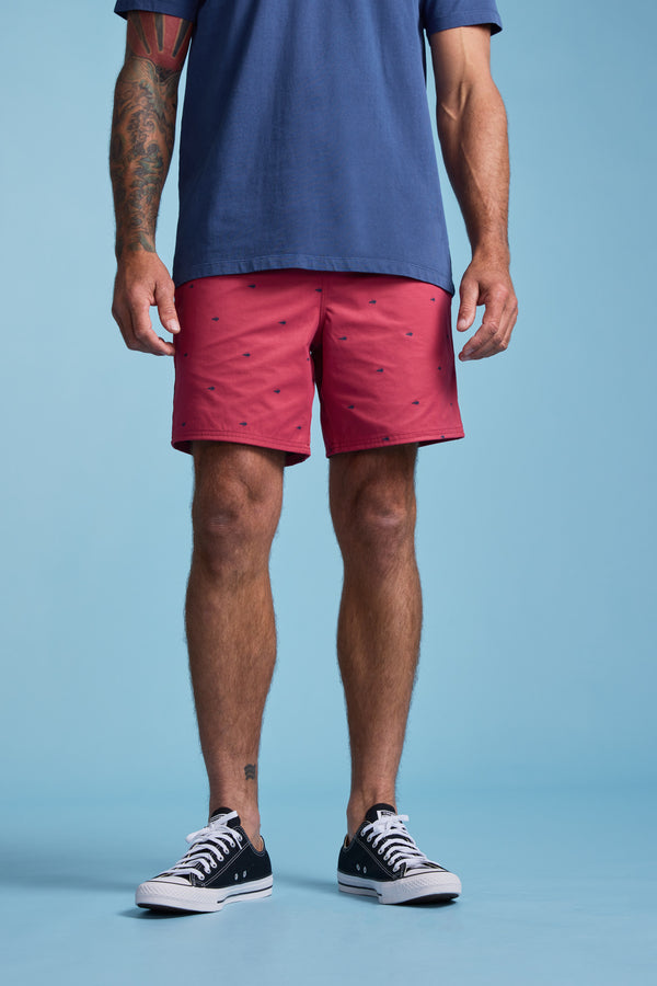 Barkers Crayfish Print Volley in berry, additional view
