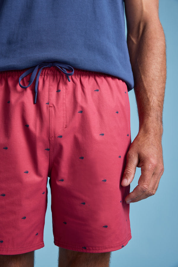 Barkers Crayfish Print Volley in berry