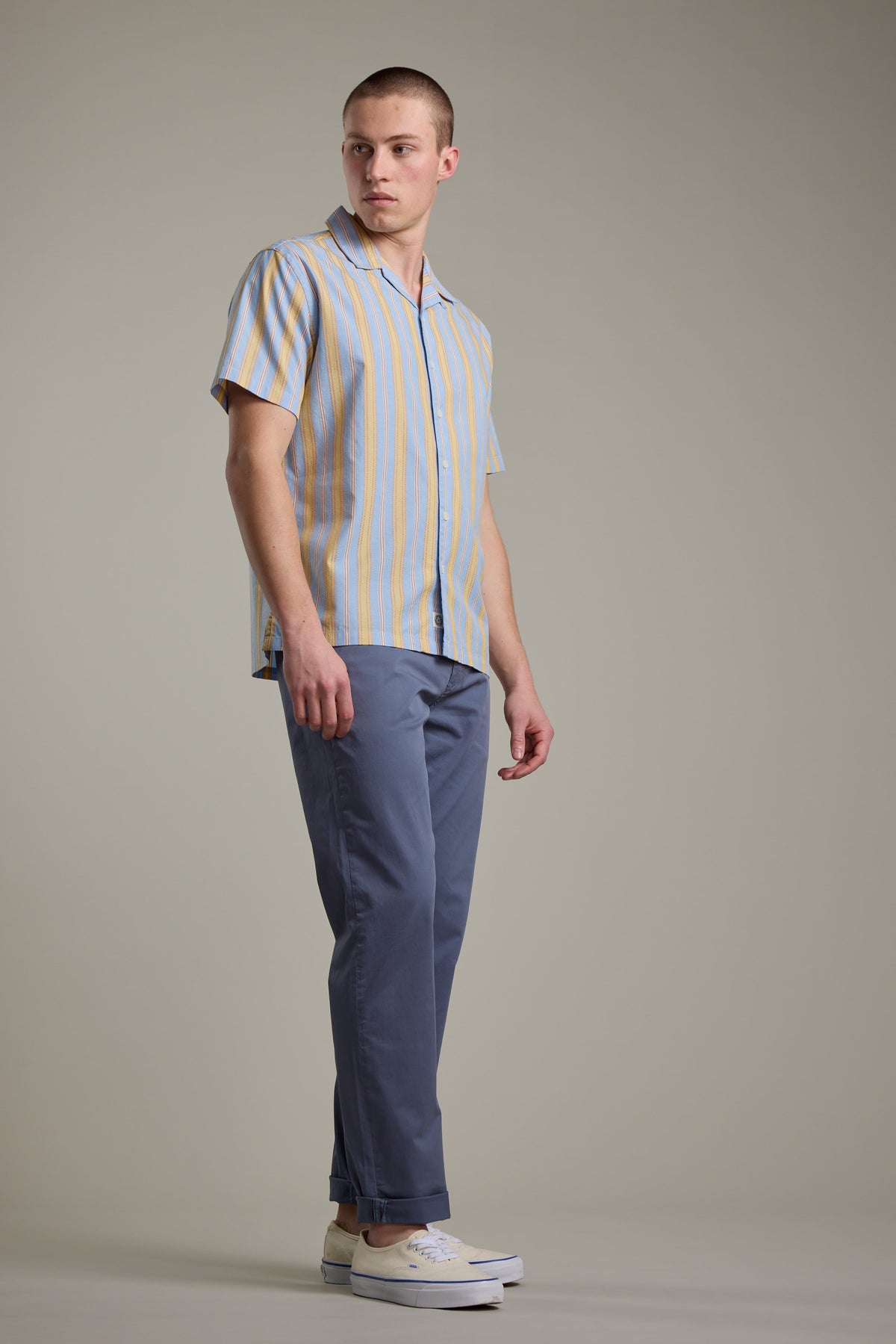 Barkers Welby Stripe Cuban Shirt, cotton, alternate view