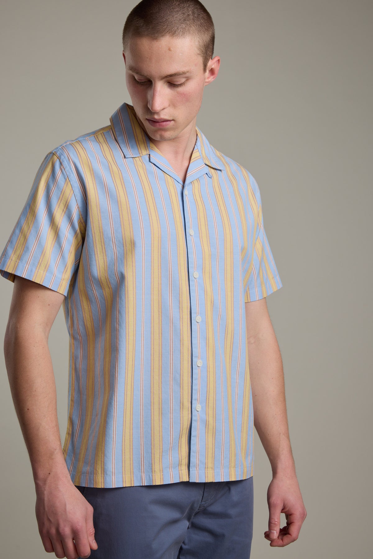 Barkers Welby Stripe Cuban Shirt, cotton, additional view