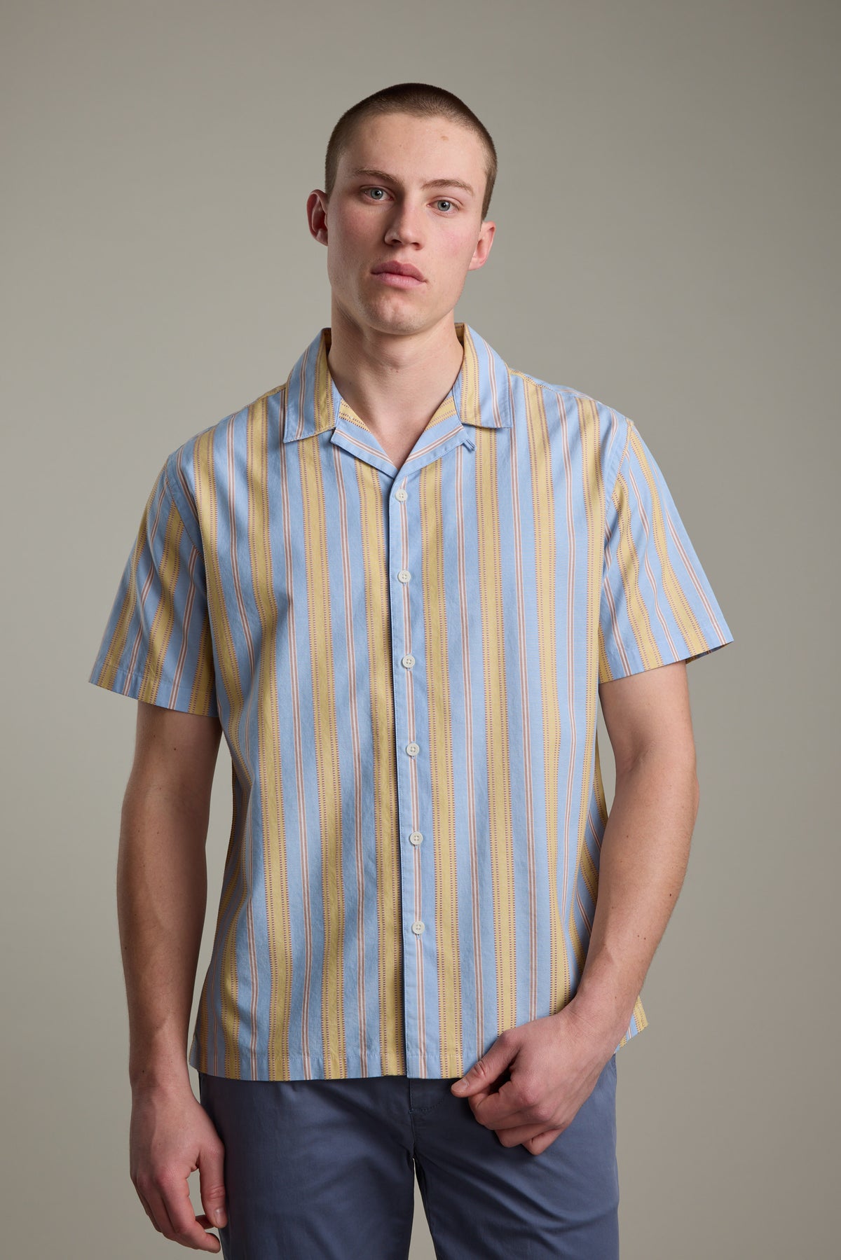 Barkers Welby Stripe Cuban Shirt, cotton
