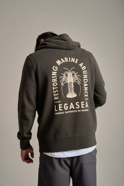 Barkers LegaSea GD Crayfish Hoody in dark khaki, relaxed fit