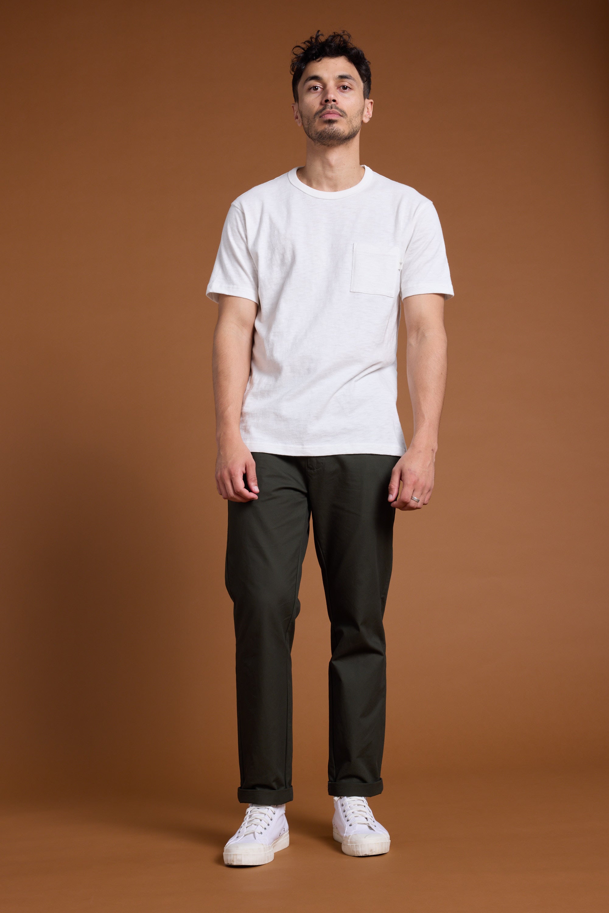 Barkers Anderson Slub Tee in white, relaxed fit