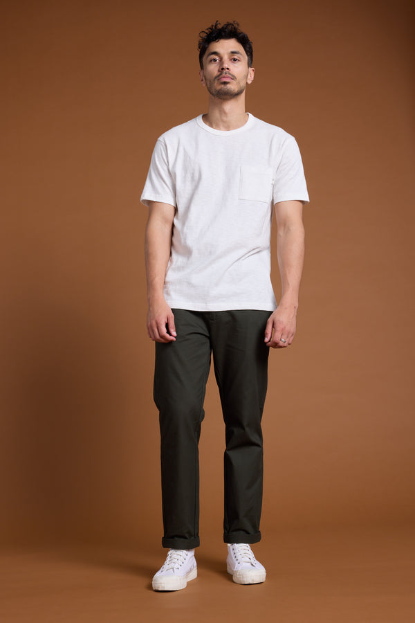 Barkers Anderson Slub Tee in white, relaxed fit