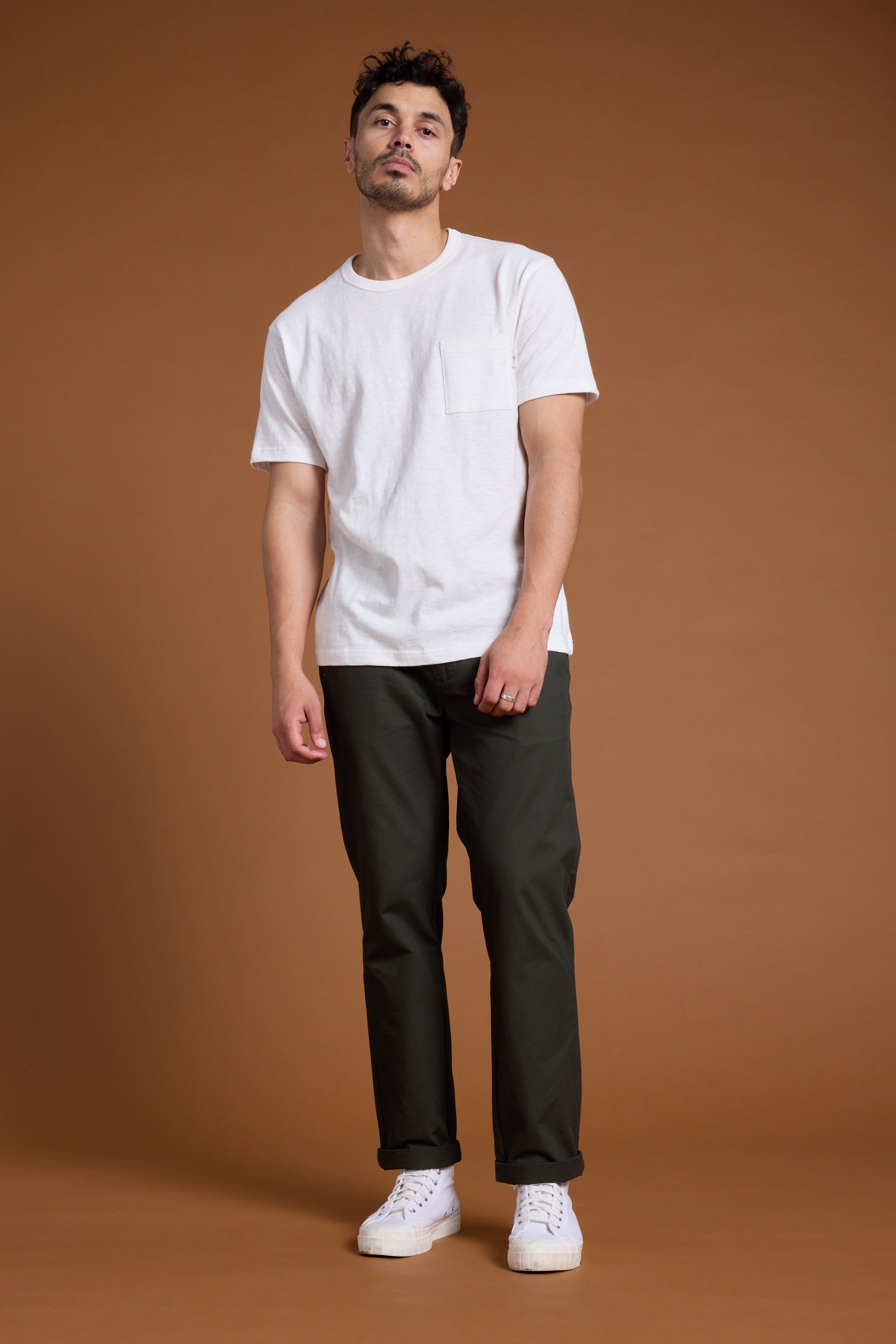 Barkers Anderson Slub Tee in white, relaxed fit, additional view