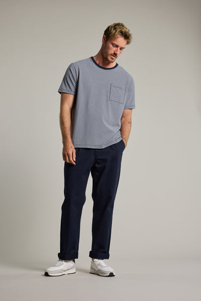 Barkers Wadley Twill Pant in navy, relaxed fit