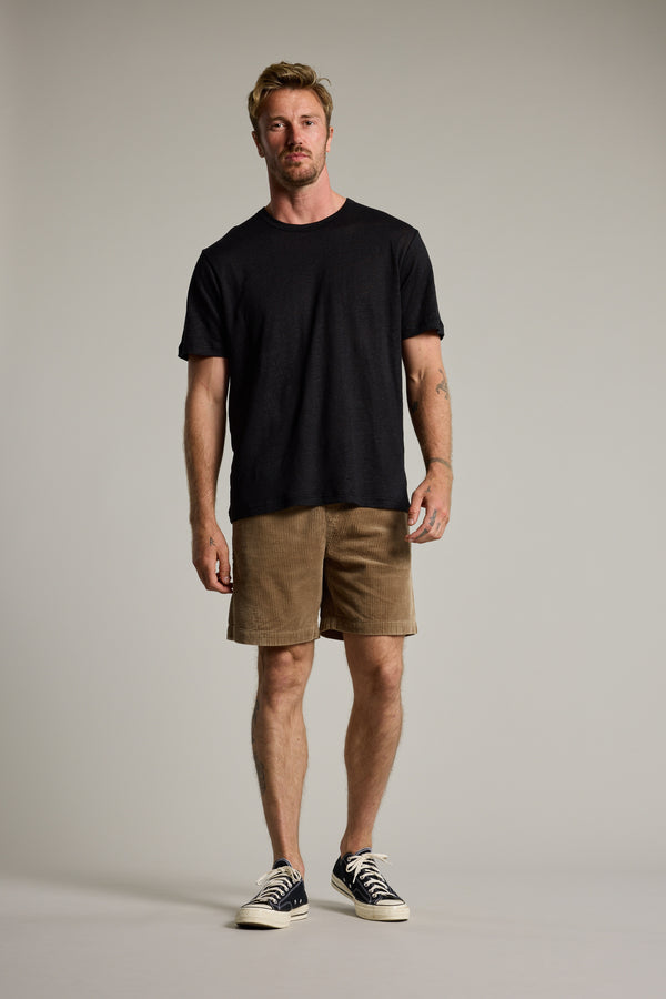 Barkers Lennox Cord Weekend Short in taupe, additional view