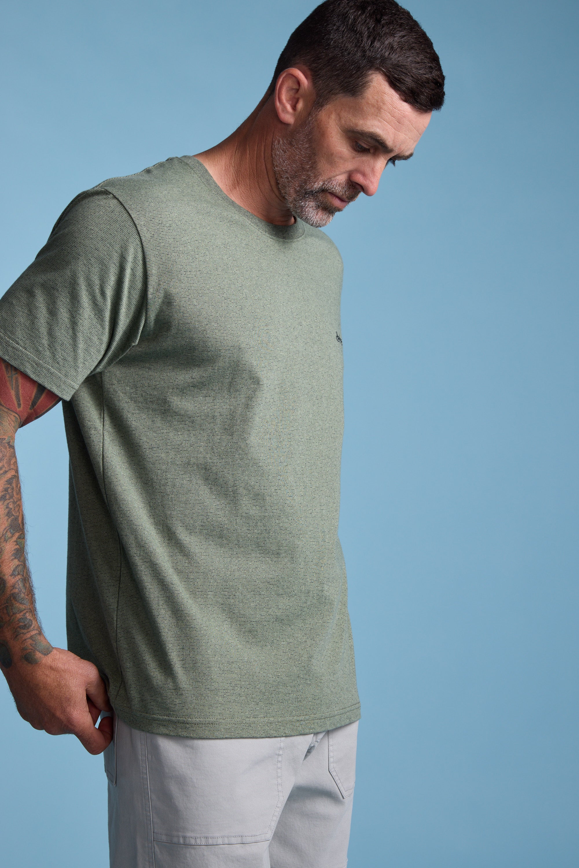 Barkers Bayside Emb Tee in green, regular fit, additional view