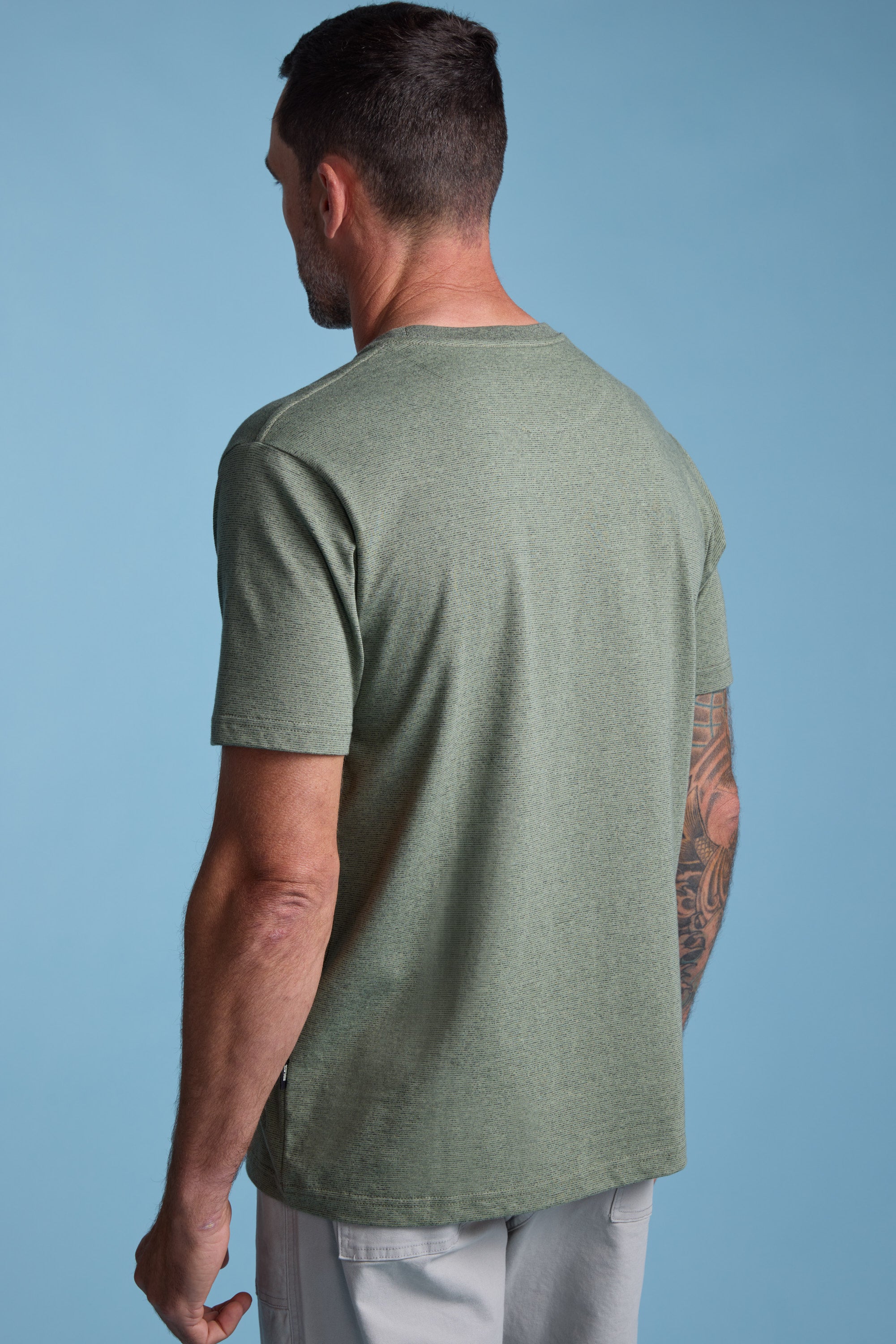 Barkers Bayside Emb Tee in green, regular fit, additional view
