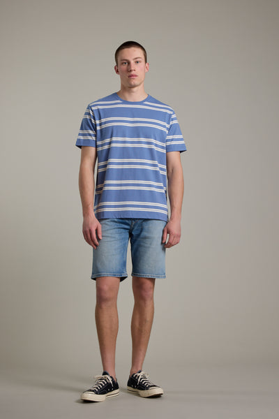 Barkers Northway Stripe Tee in blue, cotton