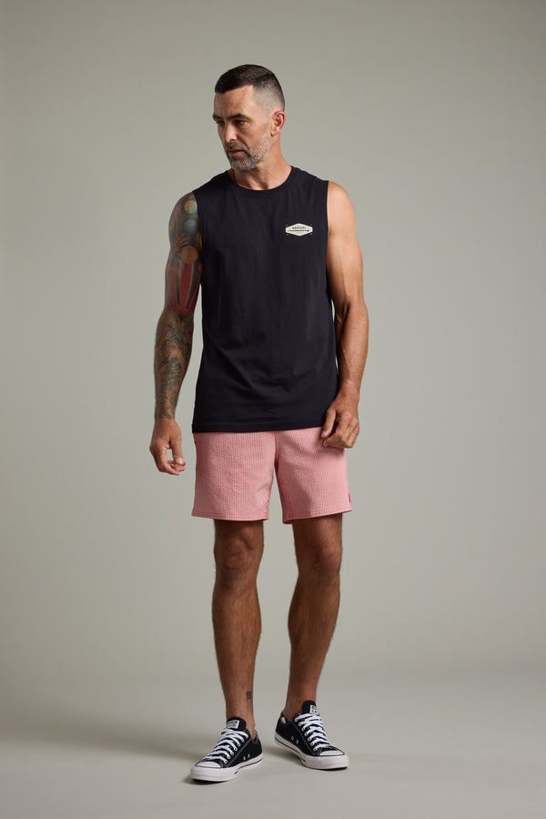 Barkers Supply Co Print Singlet in black, additional view