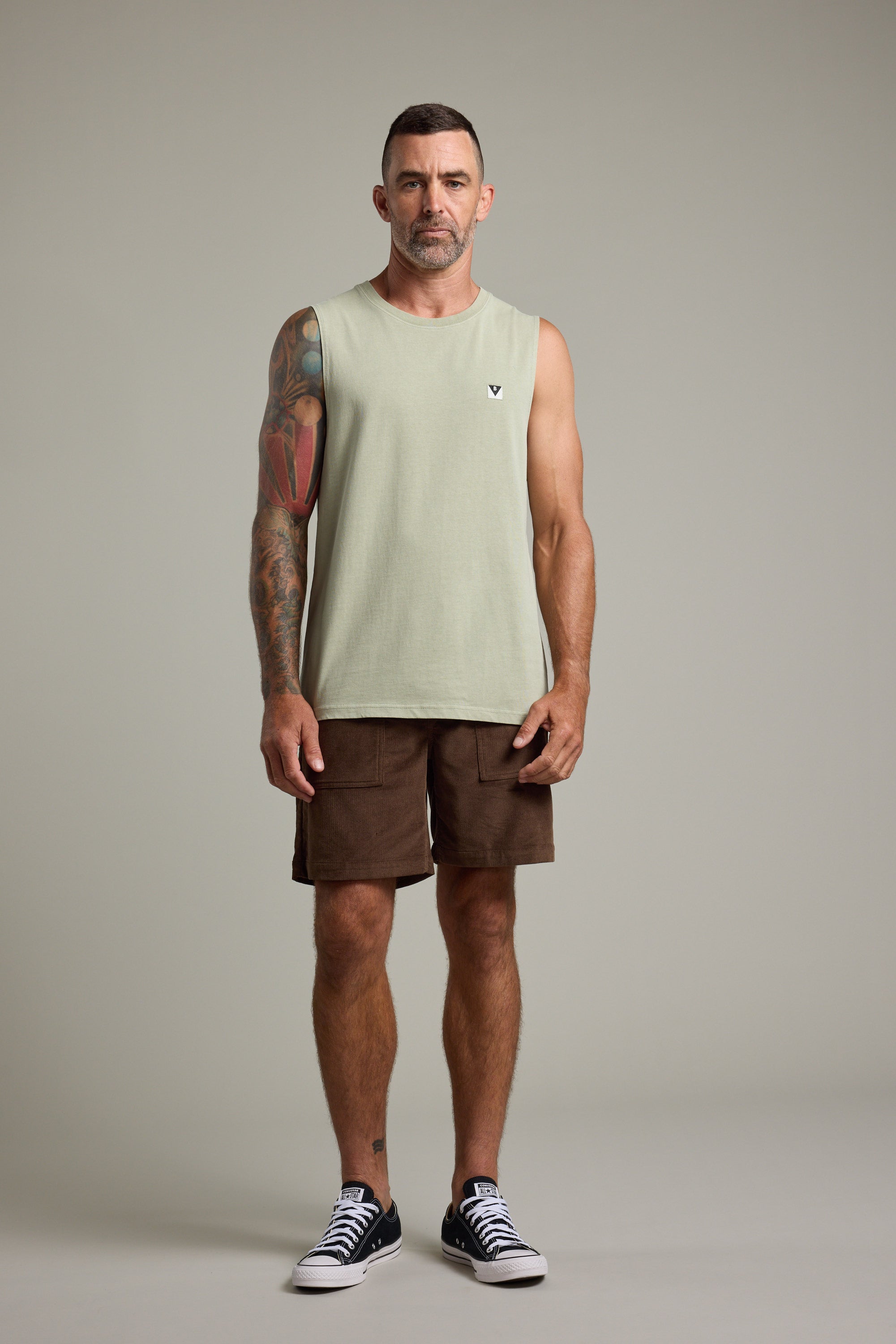 Barkers Newton Washed Singlet in mint