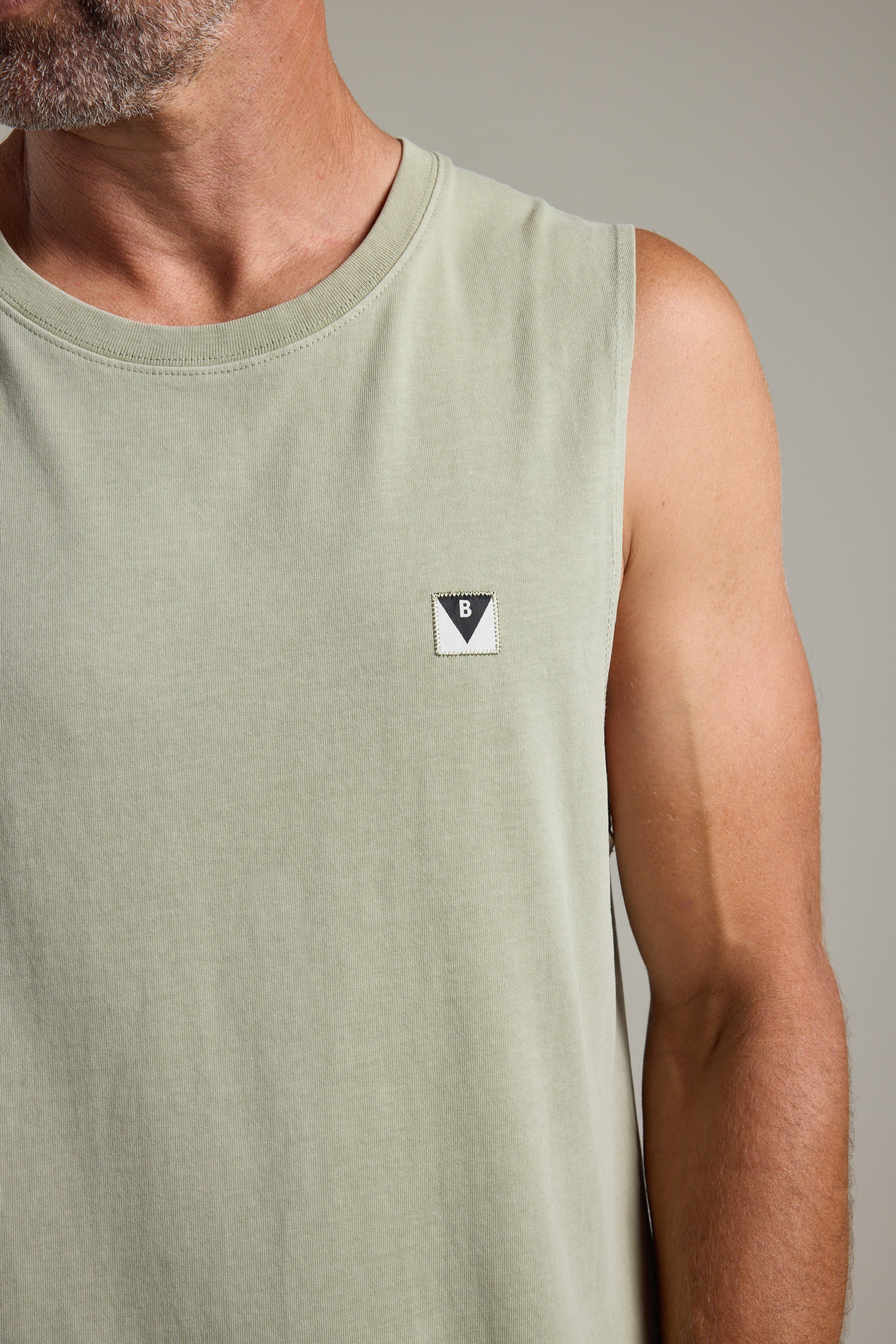 Barkers Newton Washed Singlet in mint, additional view