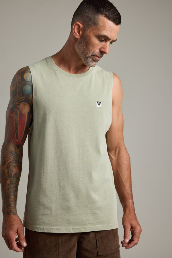 Barkers Newton Washed Singlet in mint, additional view