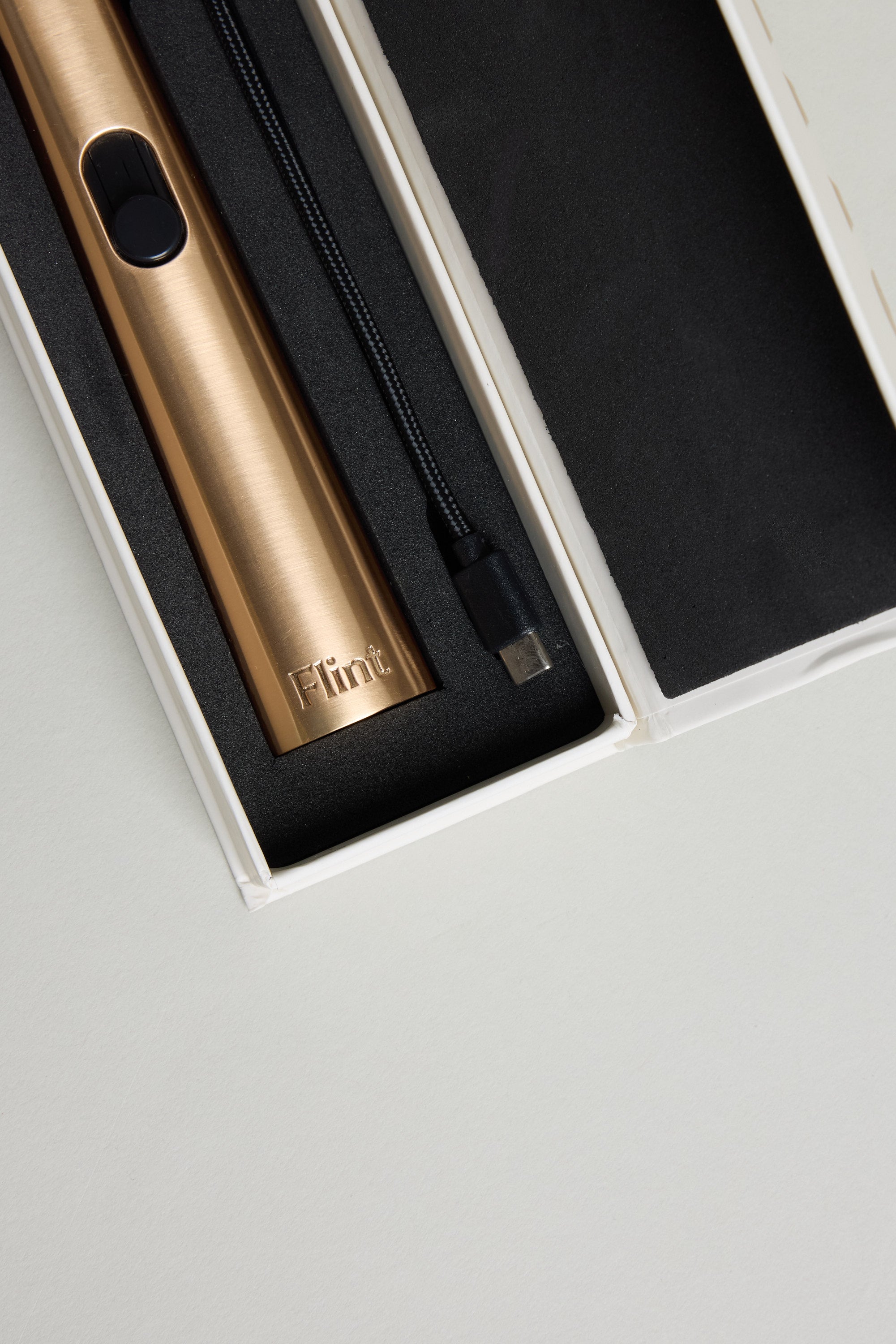 Flint Rechargeable Lighter 2.0 in gold, alternate view