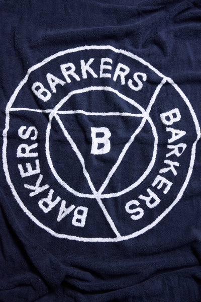 Barkers Beach Towel in navy, cotton