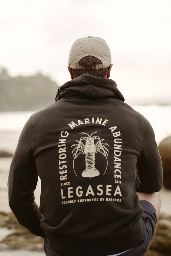 Barkers LegaSea GD Crayfish Hoody in dark khaki, relaxed fit, additional view